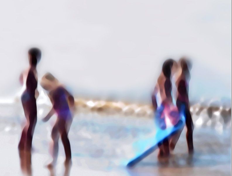 Strand sfeertjes | Speelende kinderen Katwijk par Fons Bitter