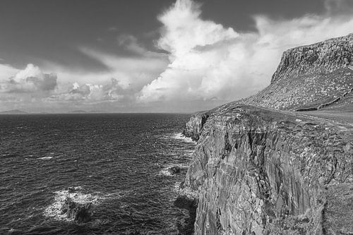 Neist Point in Groot-Brittannië. Panorama Cliffs in Schotland. Isle of Skye Idylle en rust