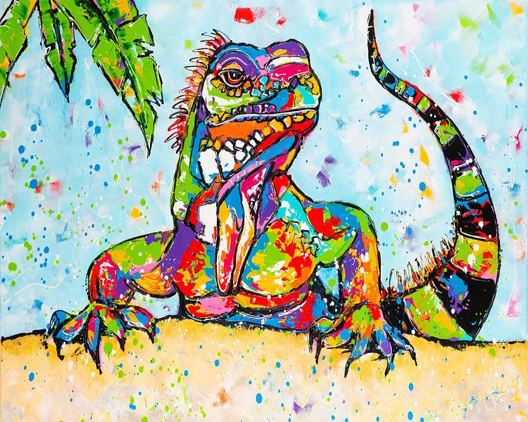 Fier iguane par Happy Paintings / Renata Rolefes