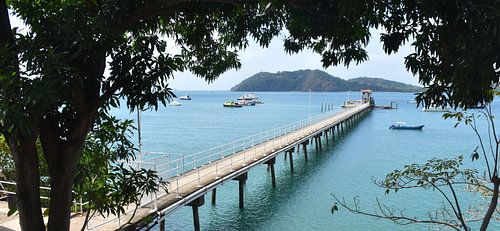 De kade aan het Panamakanaal