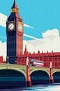 Londen, Engeland Vintage Reisposter van Poster Art Shop thumbnail