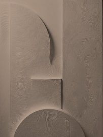 Abstract Minimalisme - Organische vormen in Warm Taupe van STUDIO ARTSY