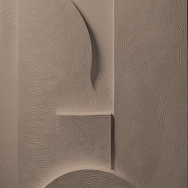 Abstract Minimalism - Organic shapes in Warm Taupe by STUDIO ARTSY