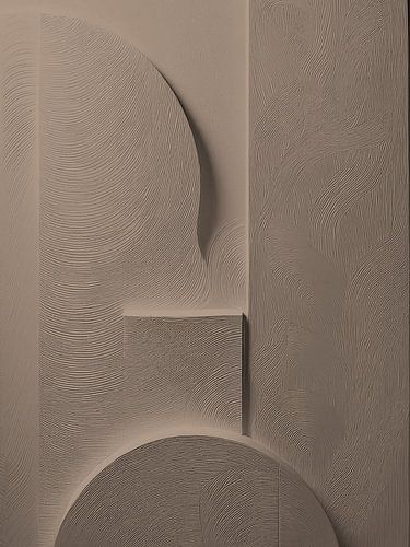 Abstract Minimalism - Organic shapes in Warm Taupe