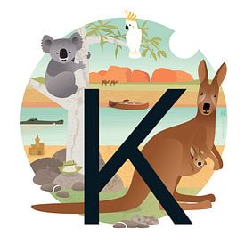 K: Koala and Kangaroos by Hannah Barrow