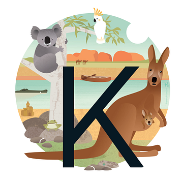 K: Koala en Kangoeroes van Hannah Barrow