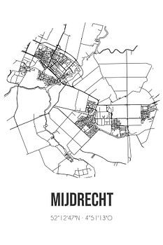 Mijdrecht (Utrecht) | Landkaart | Zwart-wit