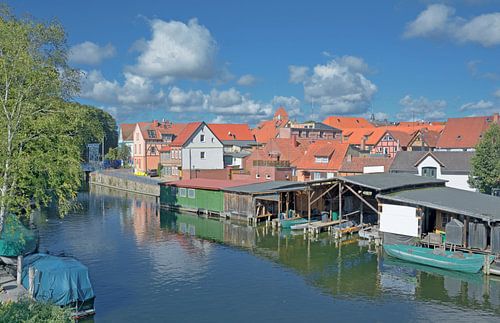 Luchtkuuroord Plau am See aan het Plauer Meer, Mecklenburg-Vorpommern; Duitsland