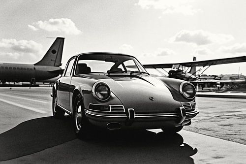Porsche 9110 Tijdloze mijmering op de landingsbaan