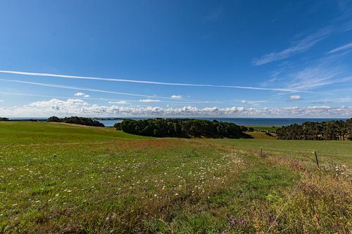 Groß Zicker, vue sur le Klein Zicker, le lac Zicker et la mer Baltique, Ruegen