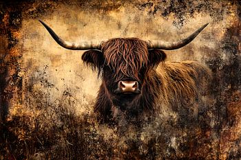 Schotse hooglander in herfstkleuren