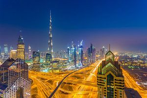 Dubai bei Nacht - Burj Khalifa und Downtown Dubai - 2 von Tux Photography