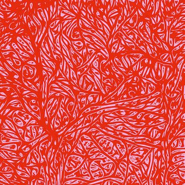 Marokkaanse zomer saffraan rood van Abstrakt Art