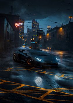 Aventador's Verlockung: Eine Nacht in der Stadt