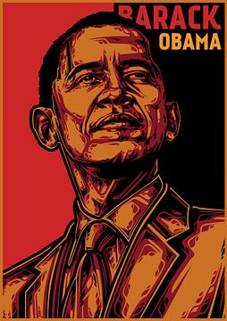 Barack Obama Pop Art sur Adriel Vector
