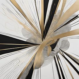 Nuage abstrait en or