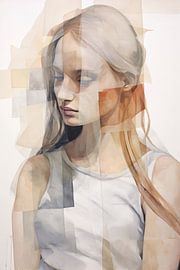 Fragmented Portrait in Monochrome Shades by Art & Soul Creations