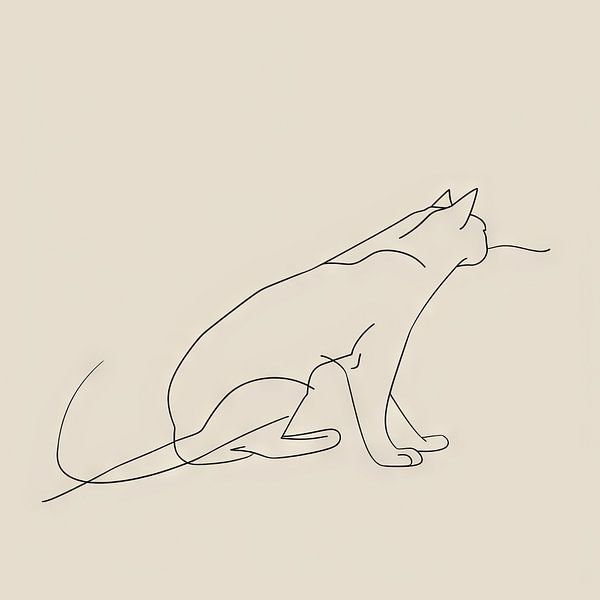 Kattenlijn van Poster Art Shop