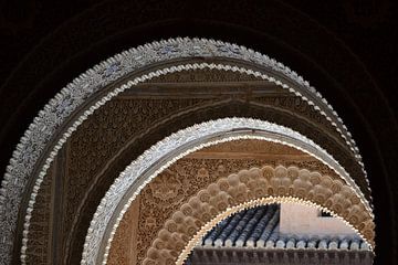 Curved Arches, Alhambra, Granada, Spain by Lynda Cookson