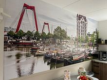 Kundenfoto: Der alte Hafen mit dem Weißen Haus in Rotterdam von MS Fotografie | Marc van der Stelt, auf nahtloser fototapete