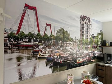 Photo de nos clients: Le vieux port avec la Maison Blanche à Rotterdam sur MS Fotografie | Marc van der Stelt
