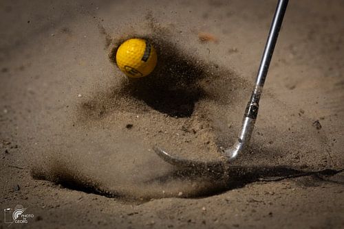 Schlagen eines Golfballs