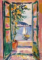 Henri Matisse Stijl Poster, Middellandse Zee, Open Venster, Pastel