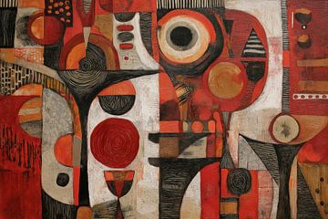 Afrika abstract 4 van Bert Nijholt