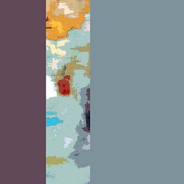 Abstract colour fields / Grey, red, multicoloured by Kerstin Franz