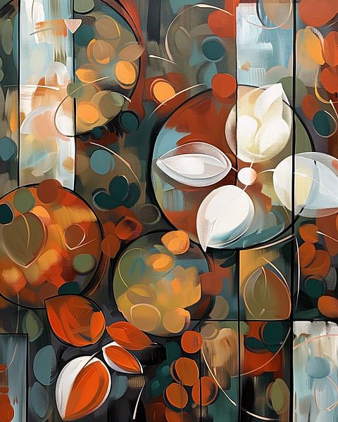 Leaves &amp; Bubbles II by Jacky