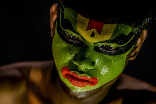 Traditional Kathakali dancer in Kerala