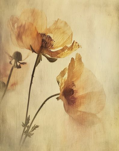 Bloemen in wabi-sabi stijl