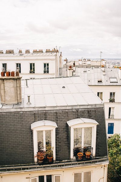 Roofs in Montmartre Paris by Patrycja Polechonska