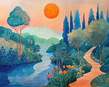 Landschap | Dreamland Hues van Abstract Schilderij