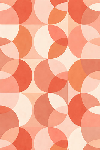 Roze cirkelpatroon – abstracte poster