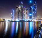 Dubai skyline na zonsondergang van Rene Siebring thumbnail
