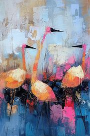 Wohnbereich von Abstraktes Gemälde