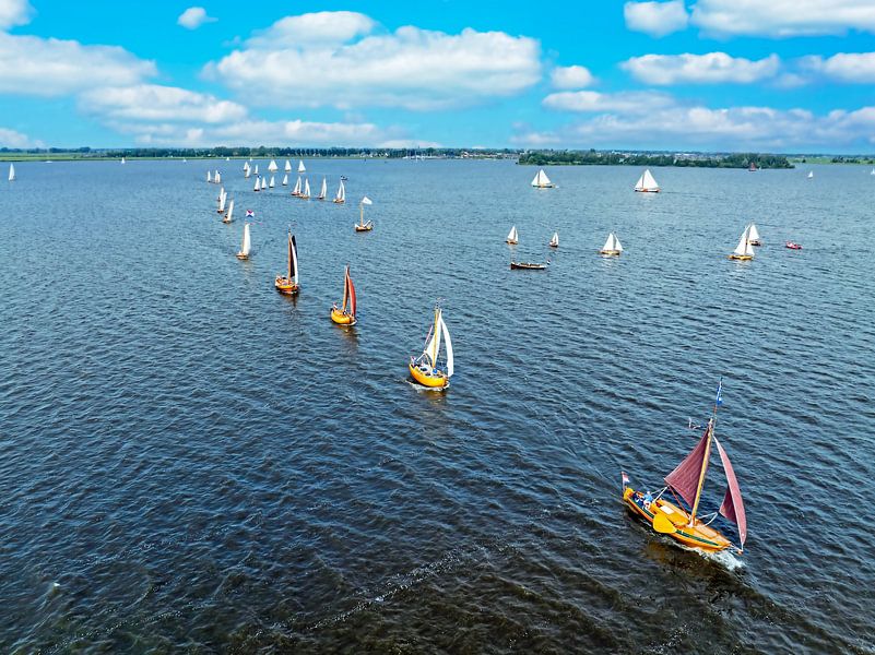 Vue aérienne d'Admiral Sails sur le Heegermeer en Frise, Pays-Bas par Eye on You