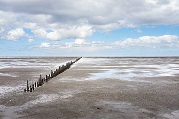Het Wad boven Groningen van J.P. Zwart