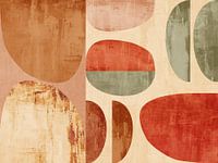 Rood en groen rustiek abstract 2