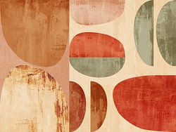 Rood en groen rustiek abstract 2