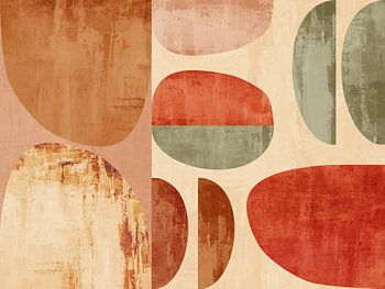 Rood en groen rustiek abstract 2