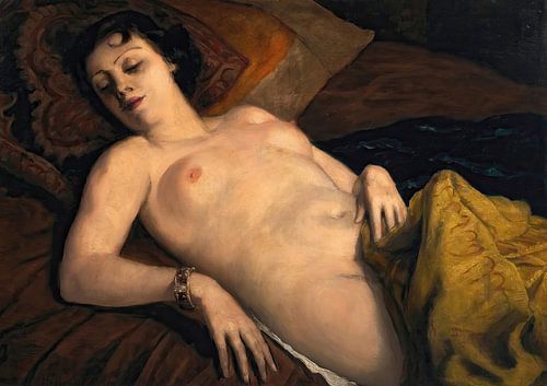 Emile Bernard - Nude lying on the bracelet