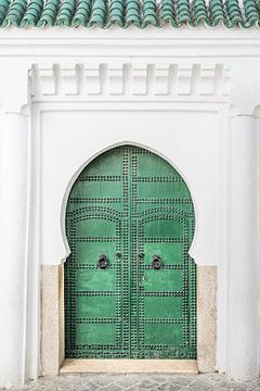 Groene deur in Tétouan in Marokko van Photolovers reisfotografie