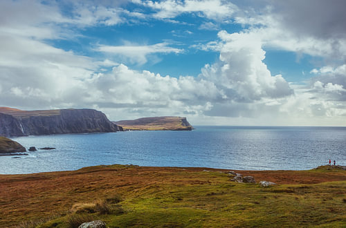 At the end of the world. Neist Point cliffs in Scotland.