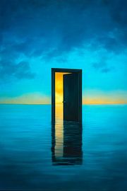 Tür im Wasser – Surrealer Blickpunkt von Poster Art Shop