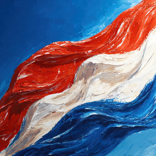 Niederländische Flagge, modern und kraftvoll