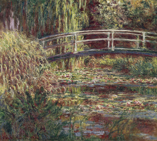 Japanische Brücke im Garten von Giverny, Claude Monet