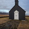 Zwart kerkje IJsland (Búðakirkja) 2 van Albert Mendelewski