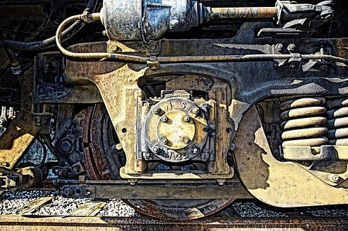 Wheel of old train 